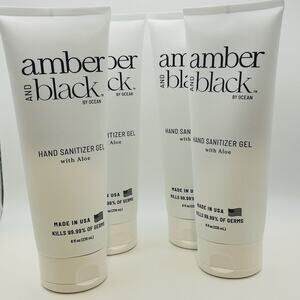 Amber and Black by Ocean - Hand Sanitizer Gel with Aloe - 8 fl. oz. - Pack of 4